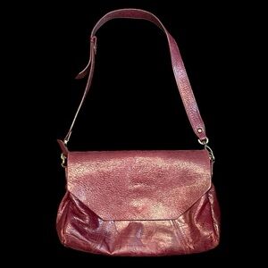 Sundance Burgundy Leather Shoulder Bag